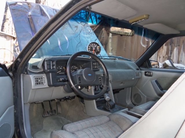 1989 Black Ford Mustang Hatchback