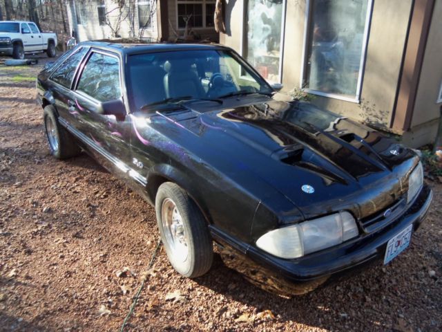 1989 Black Ford Mustang Hatchback