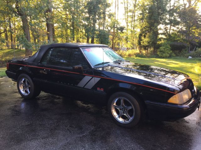 1989 Black Ford Mustang Convertible