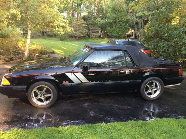 1989 Black Ford Mustang Convertible