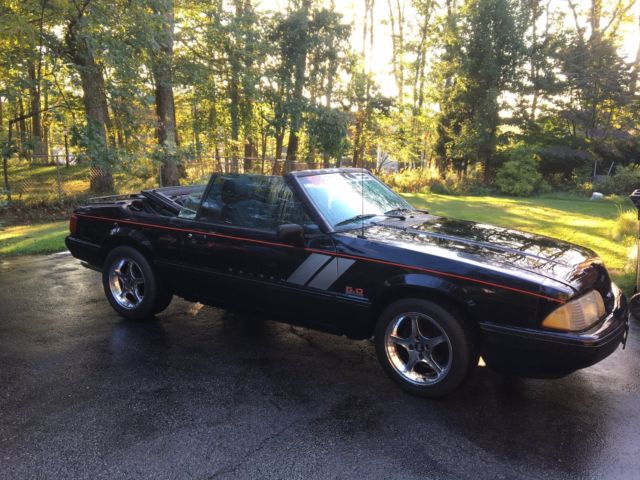 1989 Black Ford Mustang Convertible