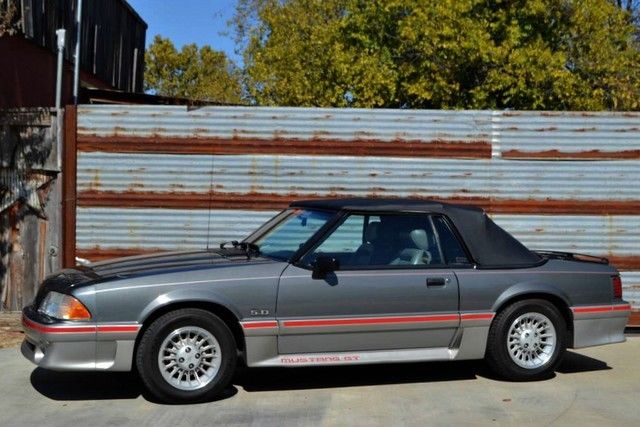1989 Gray Ford Mustang Convertible