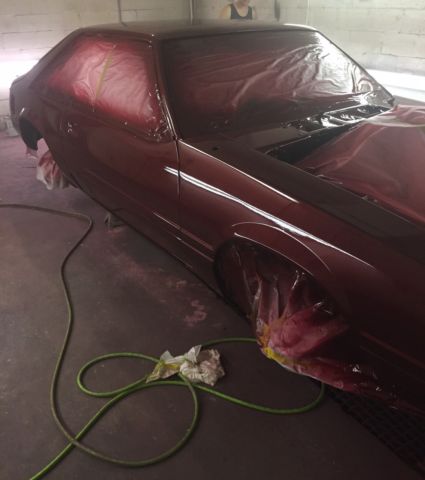 1989 Red Ford Mustang Hatchback