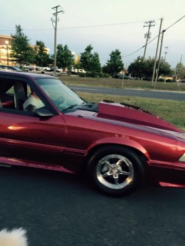 1989 Red Ford Mustang Hatchback