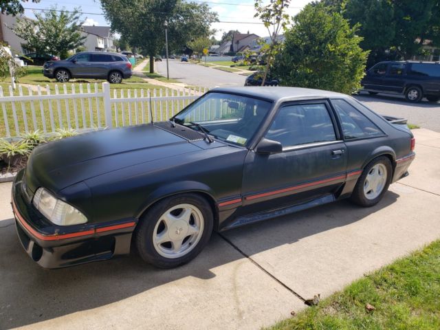 1989 Black Ford Mustang Hatchback