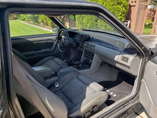 1989 Black Ford Mustang Hatchback