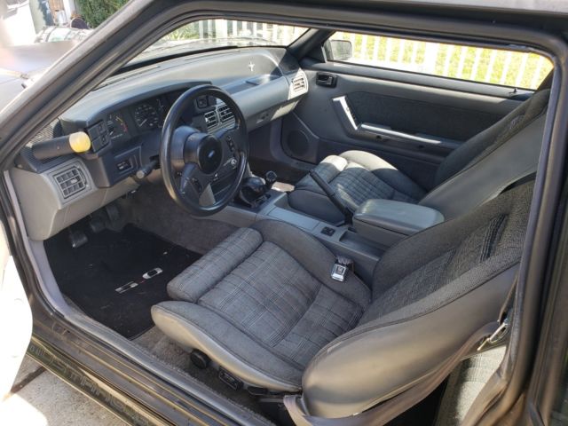1989 Black Ford Mustang Hatchback