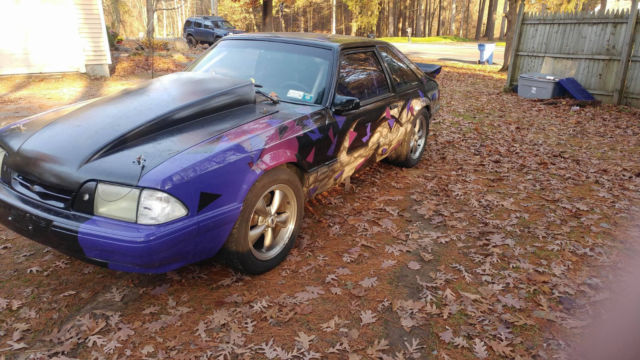 1989 Black Ford Mustang Hatchback
