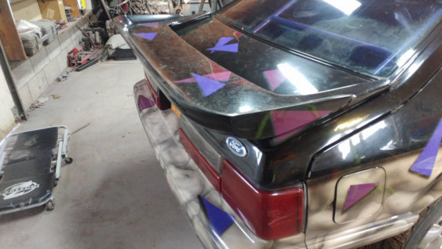 1989 Black Ford Mustang Hatchback