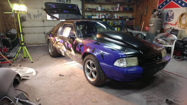 1989 Black Ford Mustang Hatchback