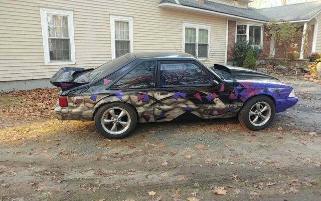 1989 Black Ford Mustang Hatchback