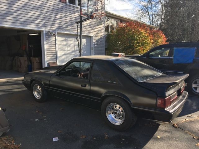1989 Hot rod black Ford Mustang Hatchback