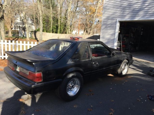 1989 Hot rod black Ford Mustang Hatchback
