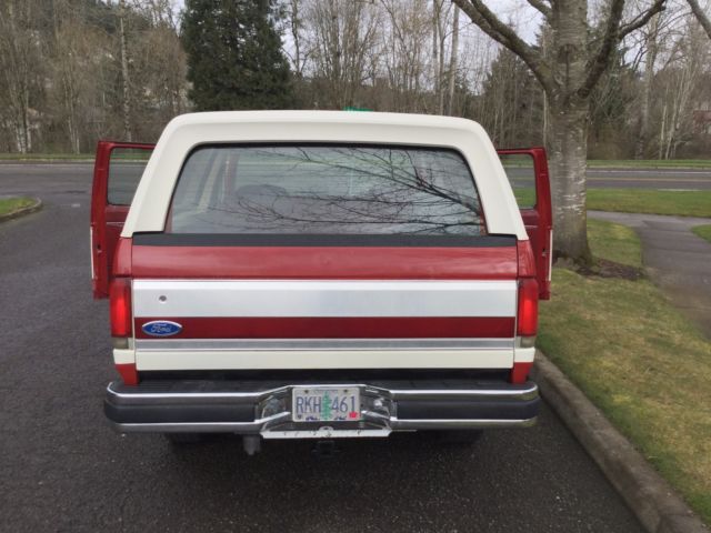 1990 RED & WHITE Ford Bronco SUV