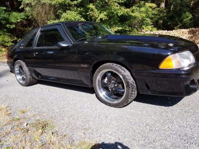 1990 Black Ford Mustang Hatchback