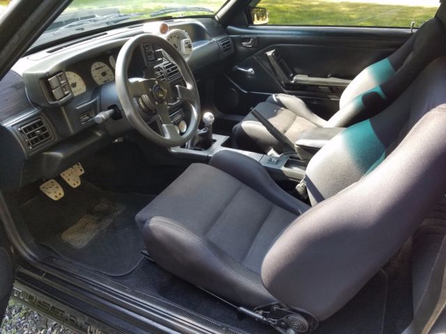 1990 Black Ford Mustang Hatchback