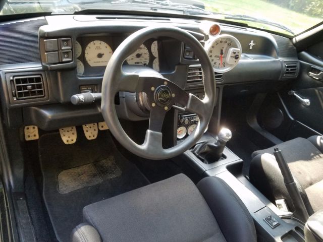 1990 Black Ford Mustang Hatchback