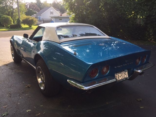 1969 Blue Chevrolet Corvette Convertible