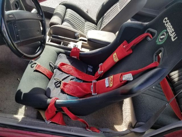 1990 Red Ford Mustang Hatchback