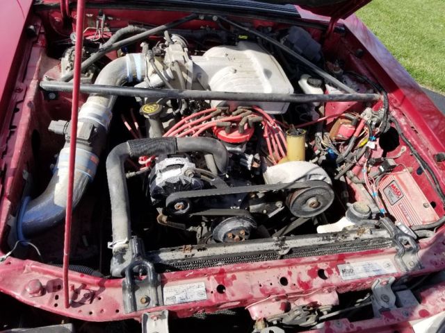 1990 Red Ford Mustang Hatchback