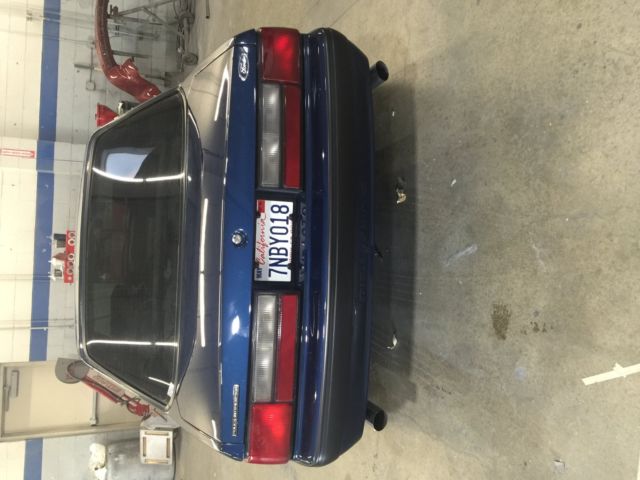 1990 Blue Ford Mustang Coupe