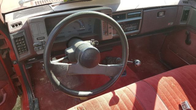 1991 Red Chevrolet S-10 Standard Cab Pickup