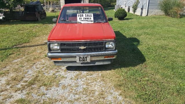 1991 Red Chevrolet S-10 Standard Cab Pickup