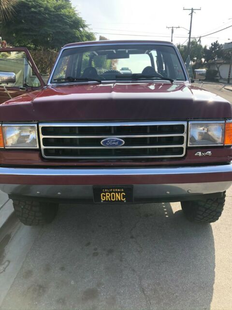 1991 Red Ford Bronco SUV