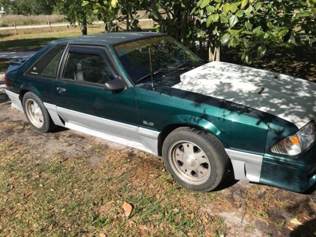 1991 Green Ford Mustang Hatchback