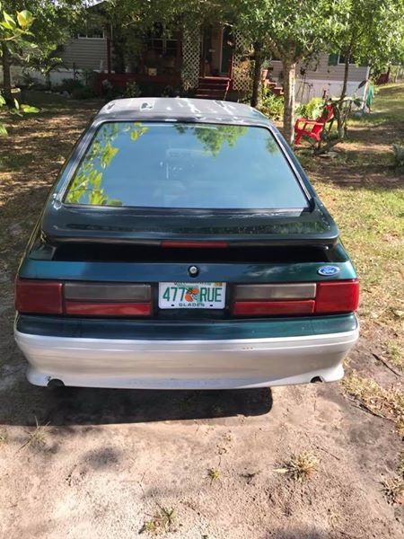 1991 Green Ford Mustang Hatchback