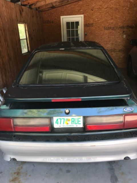 1991 Green Ford Mustang Hatchback