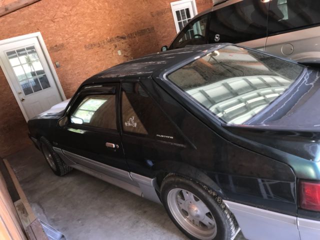 1991 Green Ford Mustang Hatchback
