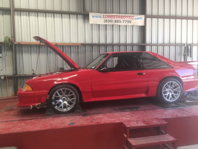1991 Red Ford Mustang
