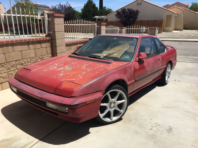 1991 Red Honda Prelude Coupe