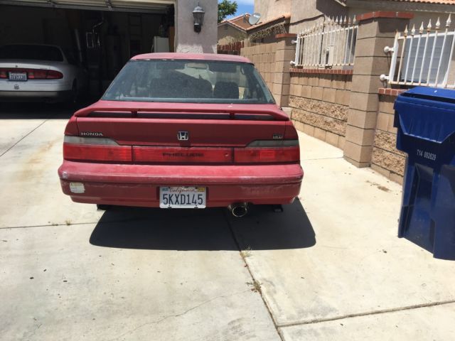 1991 Red Honda Prelude Coupe
