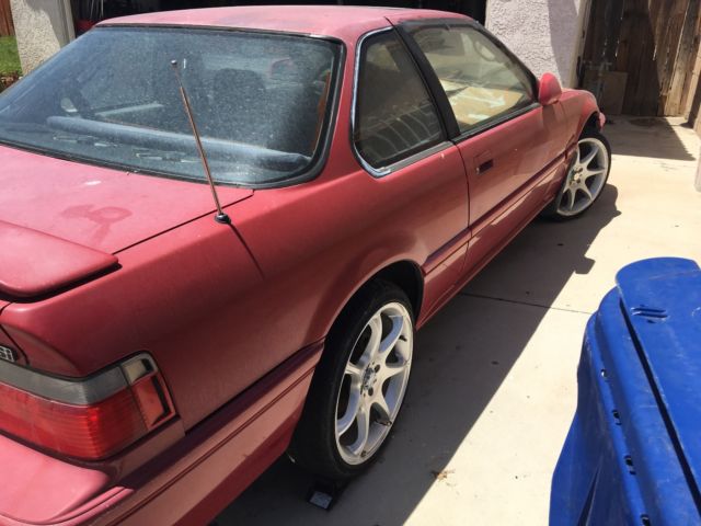 1991 Red Honda Prelude Coupe