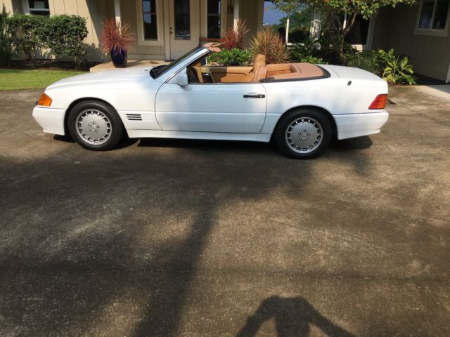1991 White Mercedes-Benz SL-Class Convertible