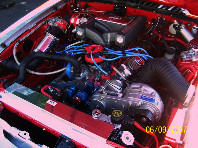 1991 Red with Silver custom painted graphics. Ford Mustang Hatchback