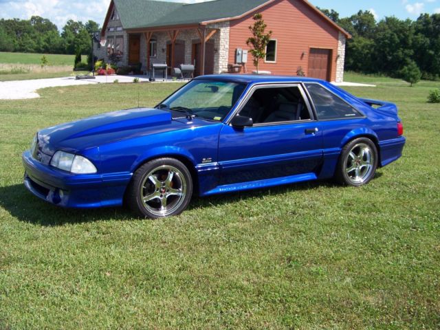1991 Blue Ford Mustang Hatchback