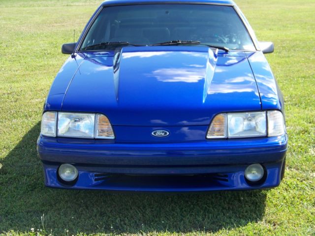 1991 Blue Ford Mustang Hatchback