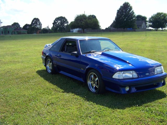 1991 Blue Ford Mustang Hatchback