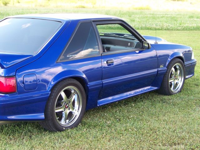 1991 Blue Ford Mustang Hatchback