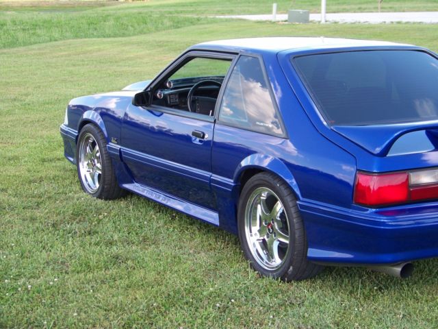 1991 Blue Ford Mustang Hatchback