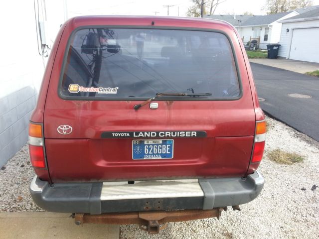 1991 Burgundy Toyota Land Cruiser