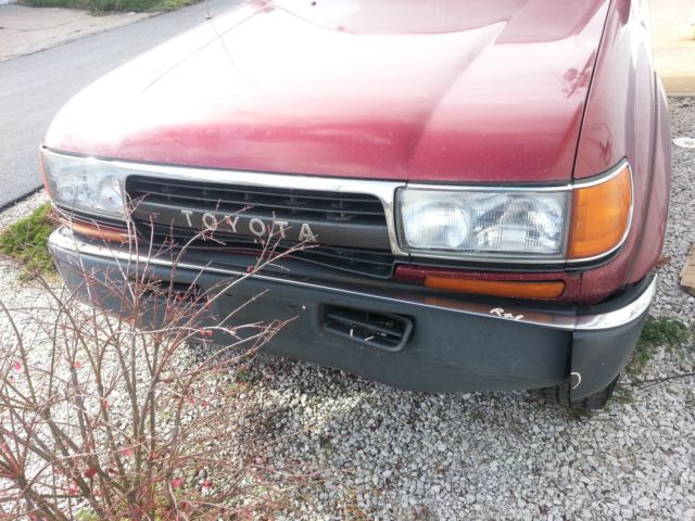 1991 Burgundy Toyota Land Cruiser