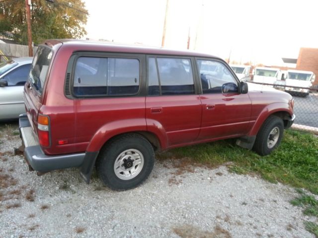1991 Burgundy Toyota Land Cruiser