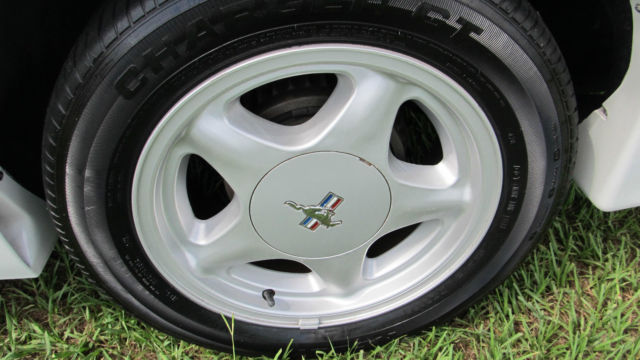 1992 White Ford Mustang Convertible