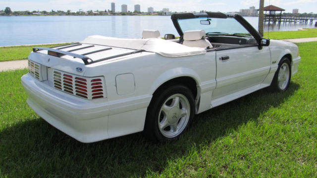 1992 White Ford Mustang Convertible