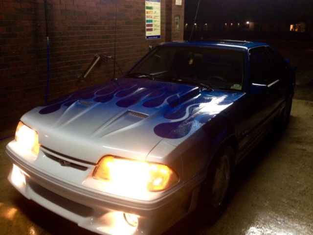 1992 Blue Ford Mustang Hatchback