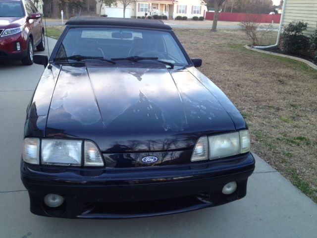 1992 Black Ford Mustang Convertible